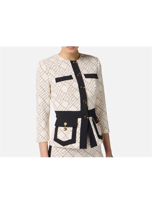 GIACCA BI-COLOR ELISABETTA FRANCHI | GIS0156E2EF1 Milk/Nero